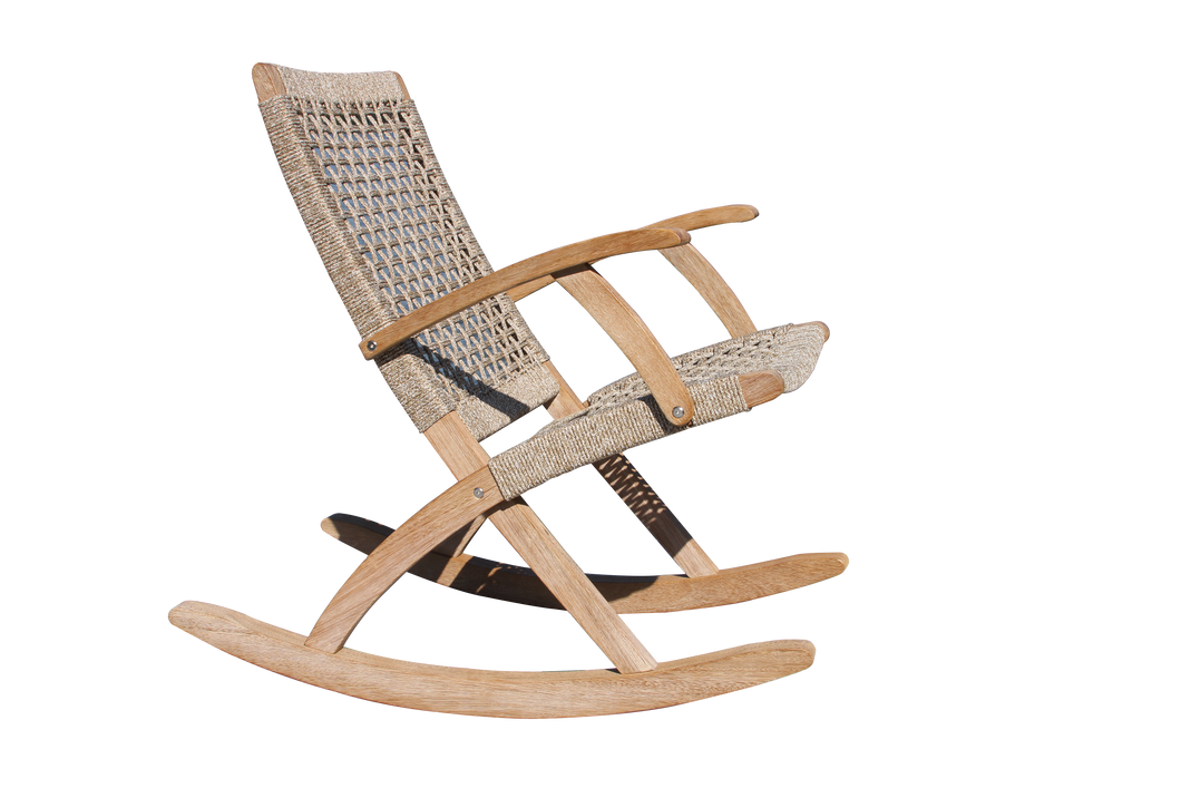 Eucalyptus and Rope Rocking Chair