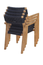 Load image into Gallery viewer, Isabella Blue Rope Stacking Chairs, 4 pck

