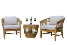 Load image into Gallery viewer, Lucienne Tropical Teak &amp; Wicker Club Chair, 2 pack
