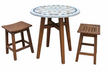 Load image into Gallery viewer, Mirabella 34&quot; Mosaic Spanish Marble Balcony Height Table
