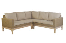 Load image into Gallery viewer, Isabella 3 pc. Wheat Wicker Sectional w Coffee Table
