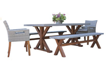 Load image into Gallery viewer, Mirabella Grey Composite Dining Bench

