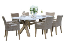 Load image into Gallery viewer, Isabella 74&quot; Alabaster Composite Top Dining Set
