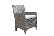 Load image into Gallery viewer, Lucienne Teak &amp; Grey Wicker Dining Chair with Sunbrella Cushions, 2pk
