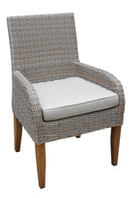 Load image into Gallery viewer, Lucienne Teak &amp; Ash Wicker Dining Chair with Sunbrella Cushions, 2pk
