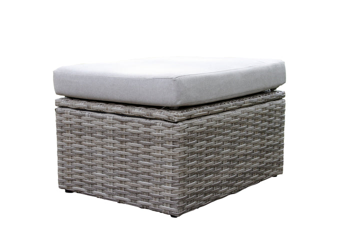 Lucienne Wicker Ottoman with Storage