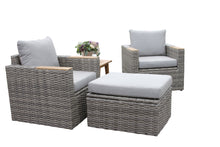 Load image into Gallery viewer, Lucienne Wicker Ottoman with Storage
