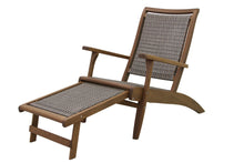 Load image into Gallery viewer, Mirabella Grey Wicker Lounger w/ Ottoman
